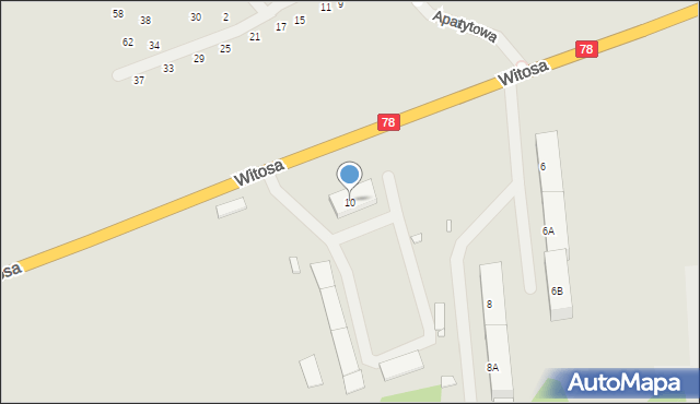 Zabrze, Witosa Wincentego, 10, mapa Zabrza