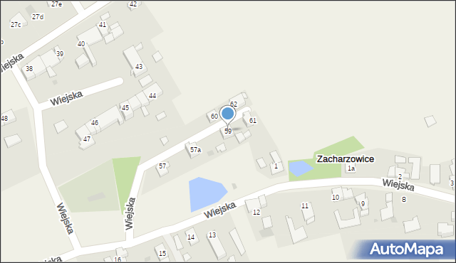 Zacharzowice, Wiejska, 59, mapa Zacharzowice