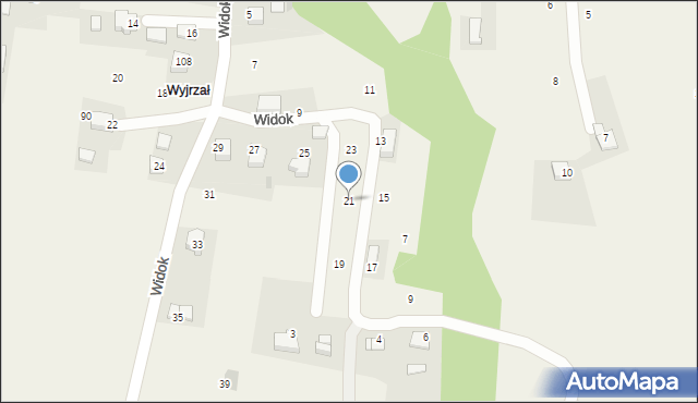 Zagacie, Widok, 21, mapa Zagacie