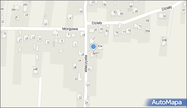 Zagórze, Wieczysta, 19, mapa Zagórze