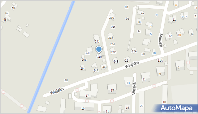 Zamość, Wiejska, 24H, mapa Zamościa