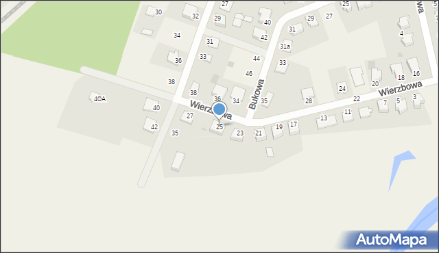 Zamość, Wierzbowa, 25, mapa Zamościa