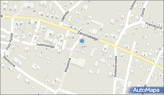 Zawichost, Wiosenna, 3, mapa Zawichost