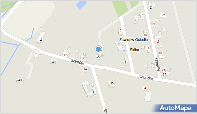 Zawidów, Wilcza, 20, mapa Zawidów