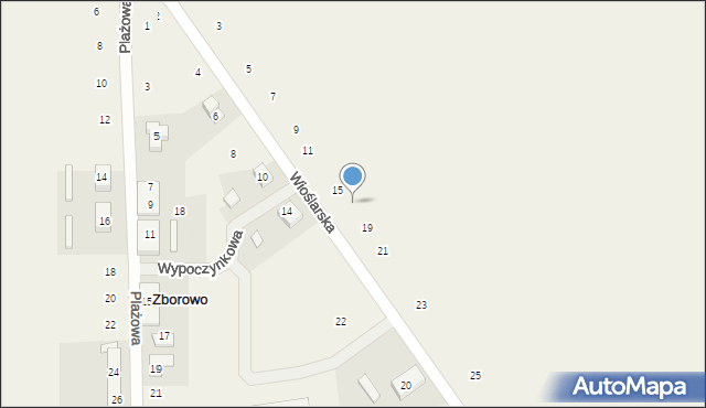 Zborowo, Wioślarska, 17, mapa Zborowo