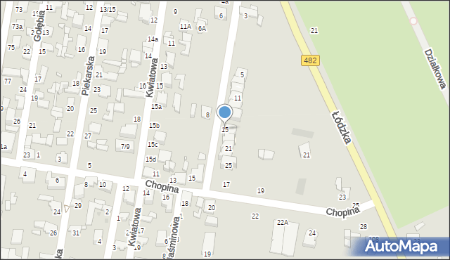 Zduńska Wola, Wierzbowa, 15, mapa Zduńska Wola