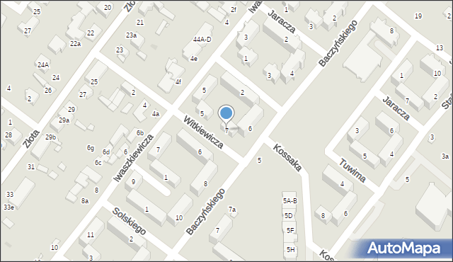 Zduńska Wola, Witkiewicza Stanisława Ignacego, 7, mapa Zduńska Wola
