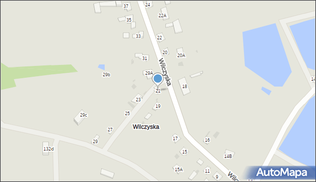 Żelechów, Wilczyska, 21, mapa Żelechów