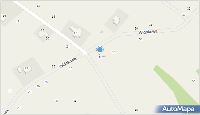 Zelków, Widokowa, 44, mapa Zelków