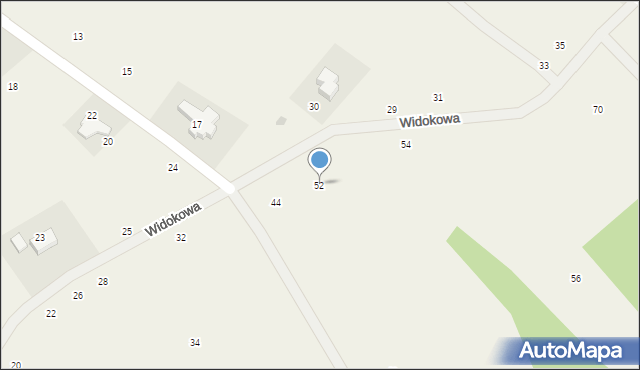 Zelków, Widokowa, 52, mapa Zelków