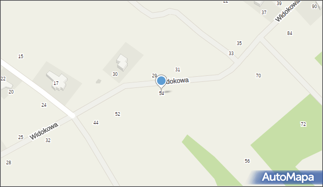 Zelków, Widokowa, 54, mapa Zelków