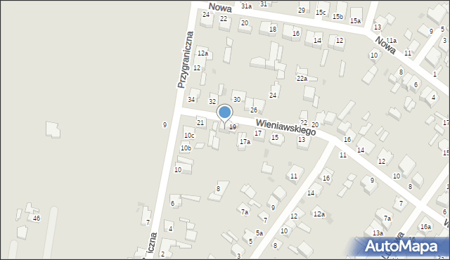 Zgierz, Wieniawskiego Henryka, 19a, mapa Zgierz