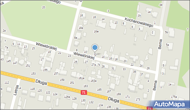 Zgierz, Wiewiórskiej Heleny, 12, mapa Zgierz