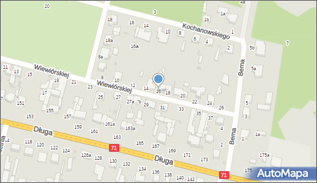 Zgierz, Wiewiórskiej Heleny, 16, mapa Zgierz