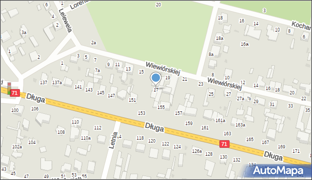 Zgierz, Wiewiórskiej Heleny, 17, mapa Zgierz