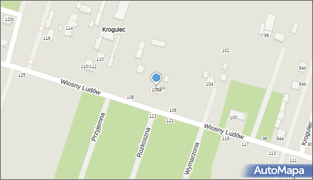 Zgierz, Wiosny Ludów, 108a, mapa Zgierz