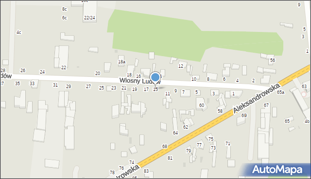 Zgierz, Wiosny Ludów, 15, mapa Zgierz