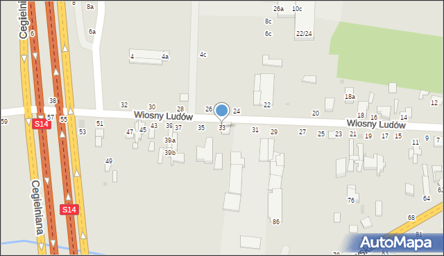 Zgierz, Wiosny Ludów, 33, mapa Zgierz