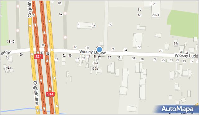 Zgierz, Wiosny Ludów, 37, mapa Zgierz