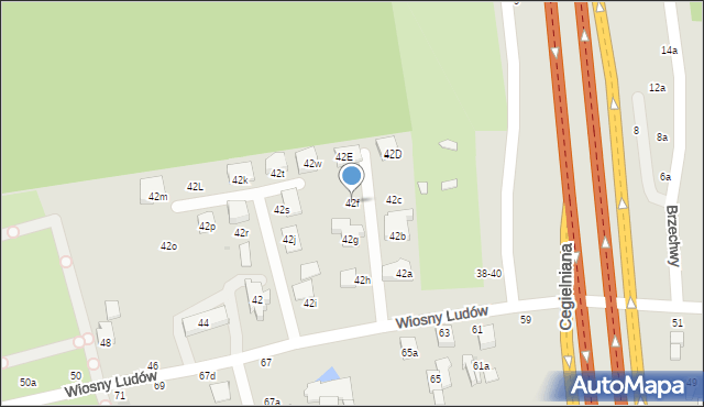 Zgierz, Wiosny Ludów, 42f, mapa Zgierz