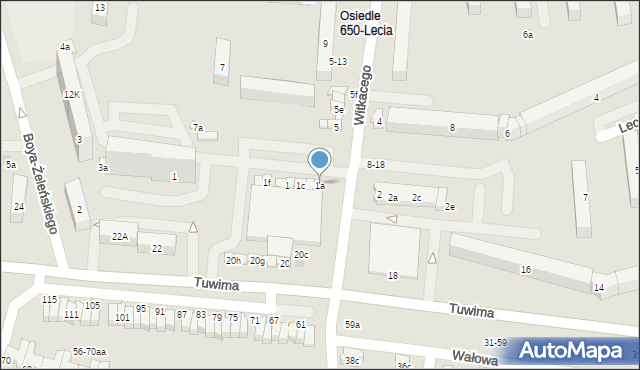 Zgierz, Witkacego Stanisława, 1a, mapa Zgierz
