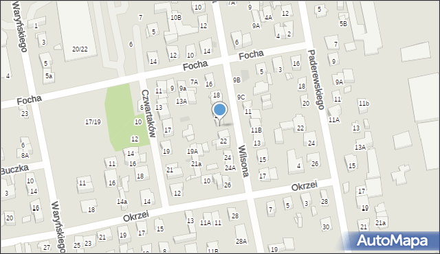 Zielonka, Wilsona Thomasa Woodrowa, 20A, mapa Zielonka