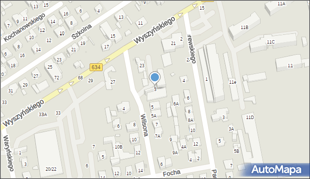 Zielonka, Wilsona Thomasa Woodrowa, 3, mapa Zielonka
