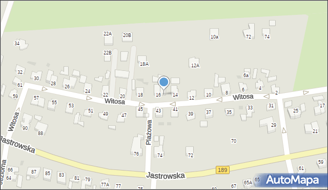 Złotów, Witosa Wincentego, 16a, mapa Złotów