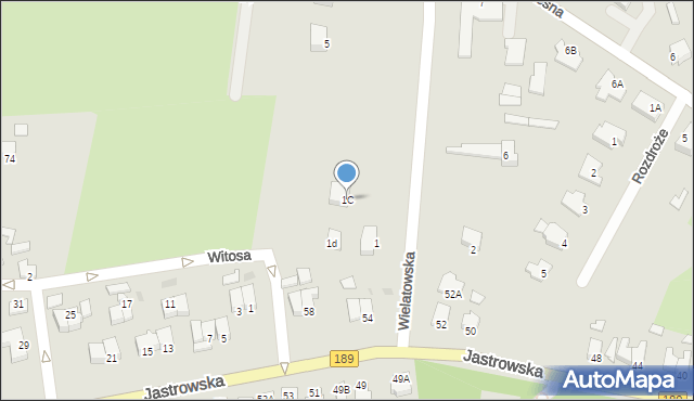 Złotów, Witosa Wincentego, 1C, mapa Złotów