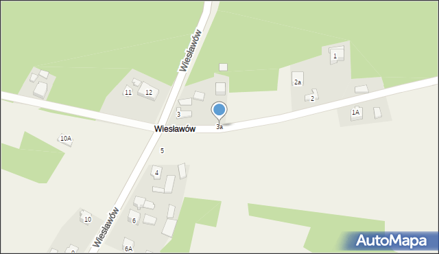 Złożeniec, Wiesławów, 3a, mapa Złożeniec