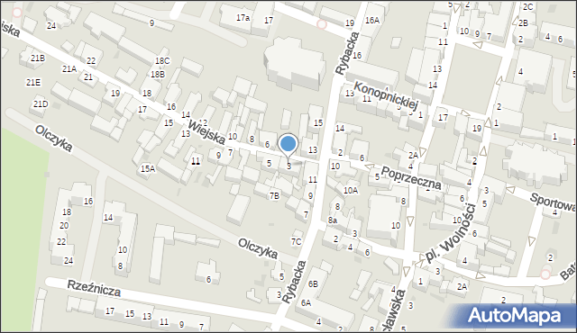 Żmigród, Wiejska, 3, mapa Żmigród