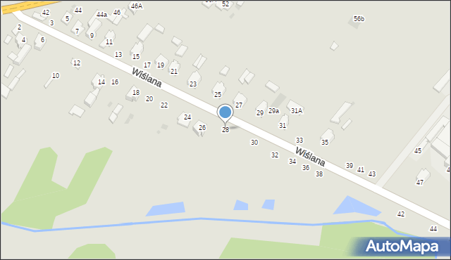 Zwoleń, Wiślana, 28, mapa Zwoleń