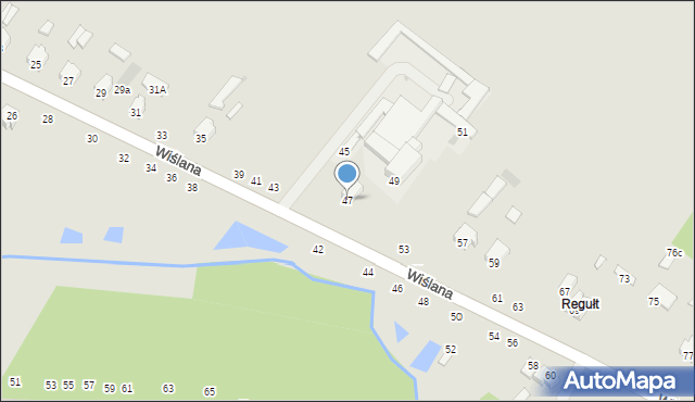 Zwoleń, Wiślana, 47, mapa Zwoleń