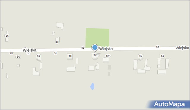 Żychlin, Wiejska, 60, mapa Żychlin