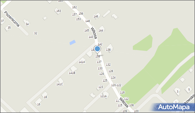 Żyrardów, Witosa Wincentego, 139, mapa Żyrardów