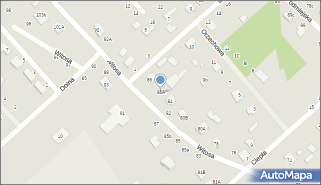 Żyrardów, Witosa Wincentego, 86A, mapa Żyrardów