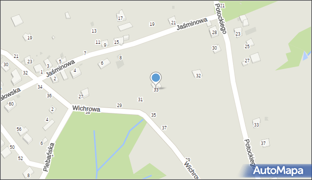 Żywiec, Wichrowa, 33, mapa Żywiec