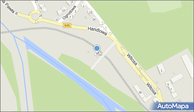 Żywiec, Witosa Wincentego, 26a, mapa Żywiec
