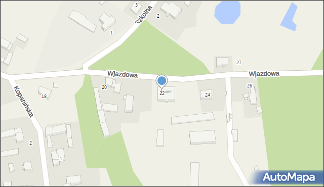 Brodziszewo, Wjazdowa, 22, mapa Brodziszewo