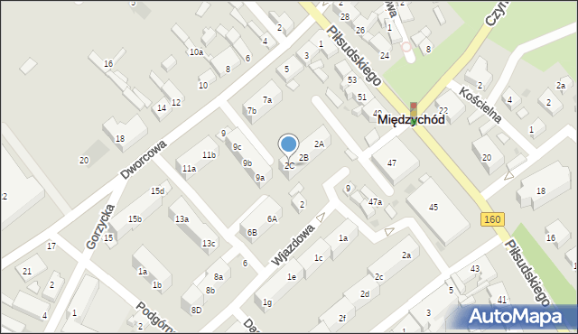 Międzychód, Wjazdowa, 2C, mapa Międzychód