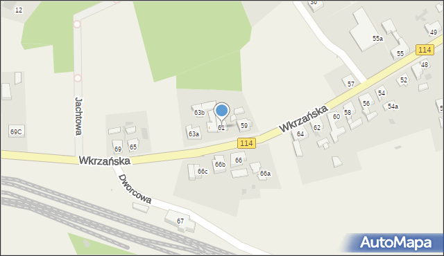 Trzebież, Wkrzańska, 61, mapa Trzebież