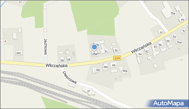 Trzebież, Wkrzańska, 63a, mapa Trzebież