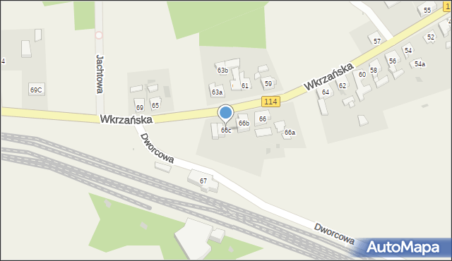 Trzebież, Wkrzańska, 66c, mapa Trzebież