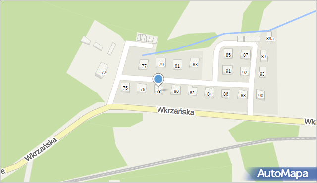 Trzebież, Wkrzańska, 78, mapa Trzebież