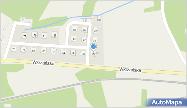 Trzebież, Wkrzańska, 90, mapa Trzebież