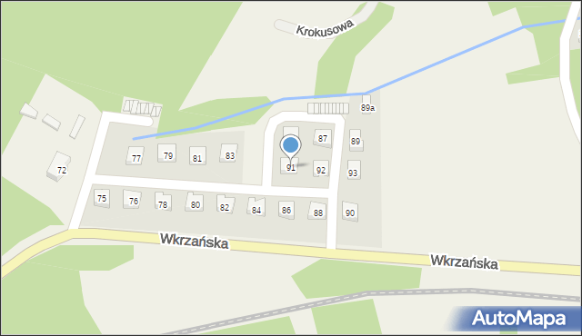 Trzebież, Wkrzańska, 91, mapa Trzebież