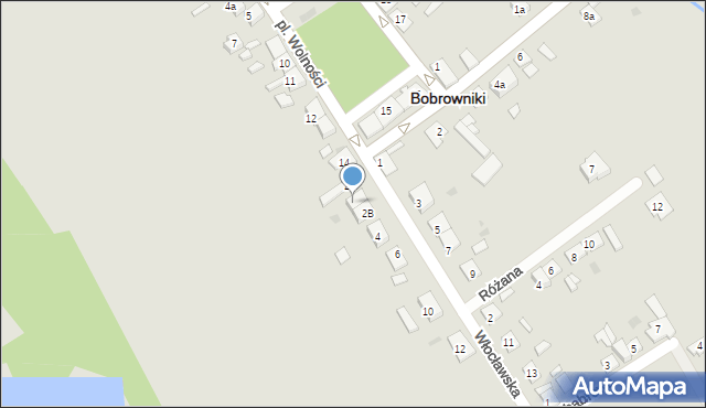 Bobrowniki, Włocławska, 2a, mapa Bobrowniki