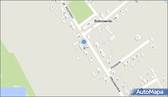 Bobrowniki, Włocławska, 2B, mapa Bobrowniki