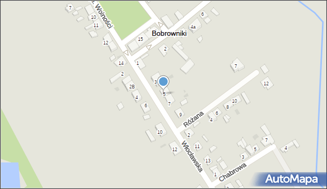 Bobrowniki, Włocławska, 5, mapa Bobrowniki