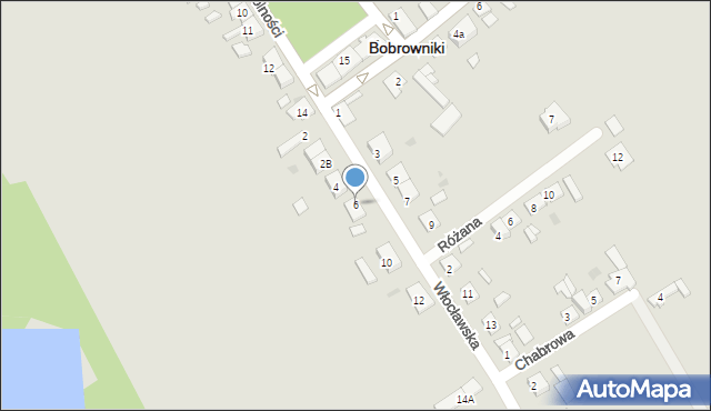 Bobrowniki, Włocławska, 6, mapa Bobrowniki